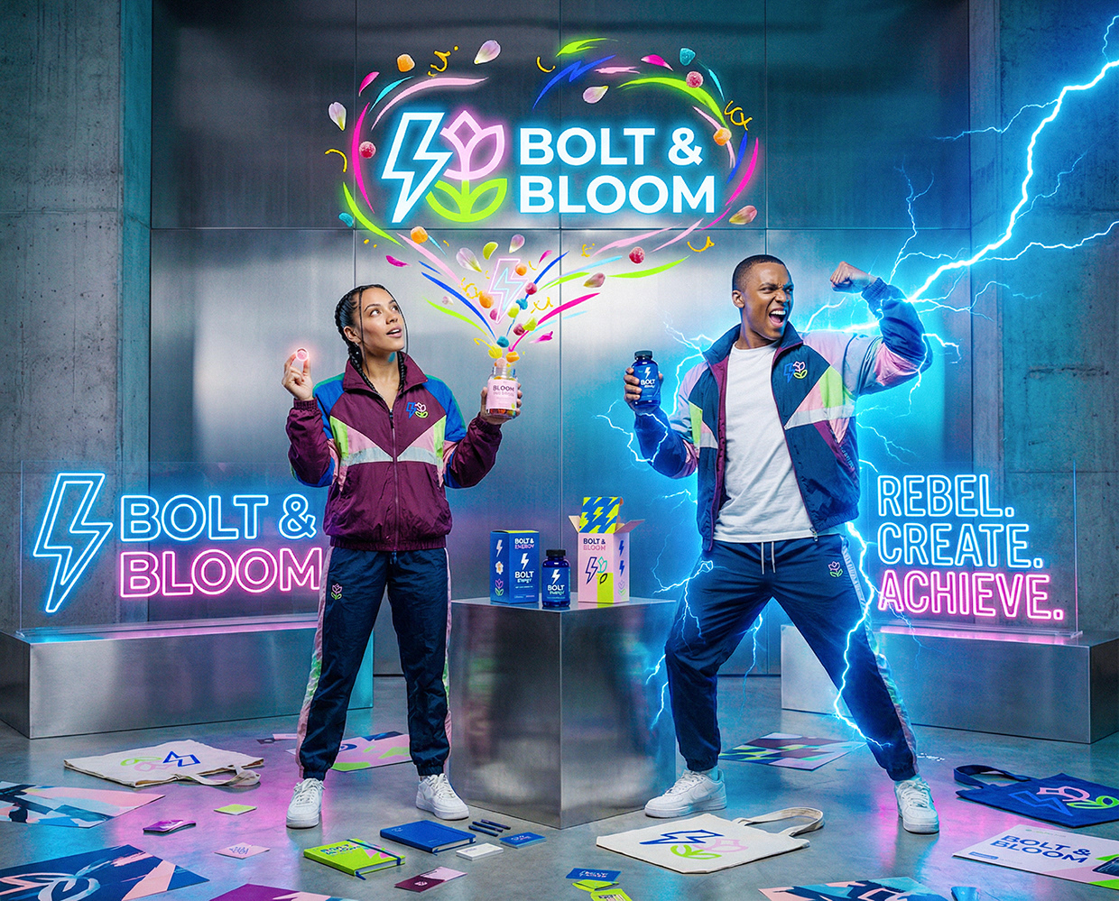 Bolt & Bloom : Rebel Wellness Supplement Branding Image 54