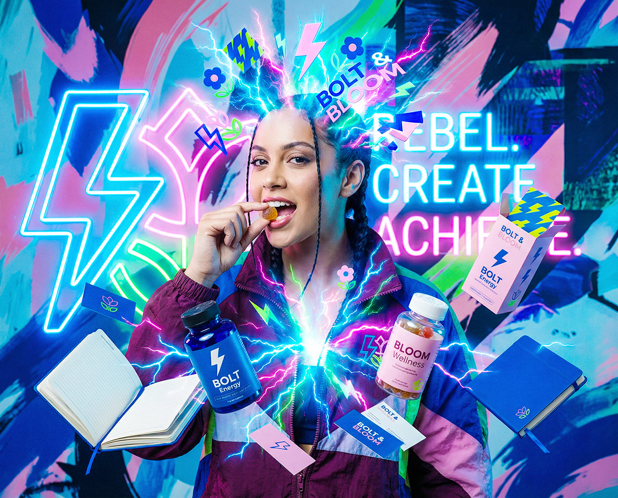 Bolt & Bloom : Rebel Wellness Supplement Branding Image 56