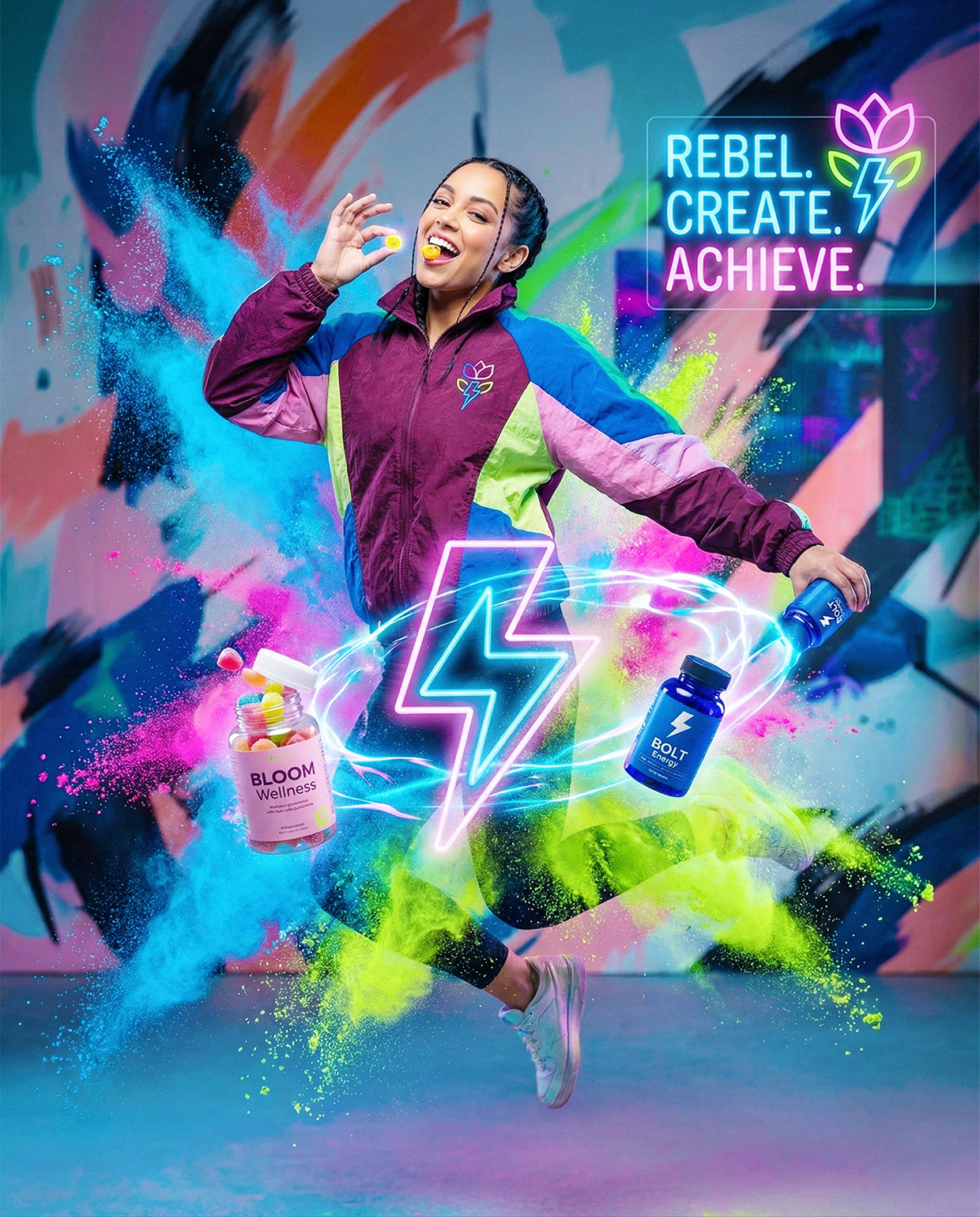 Bolt & Bloom : Rebel Wellness Supplement Branding Image 58