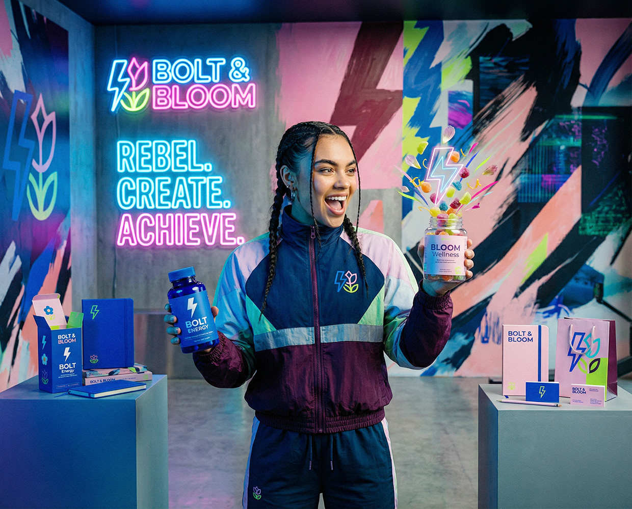 Bolt & Bloom : Rebel Wellness Supplement Branding Image 59
