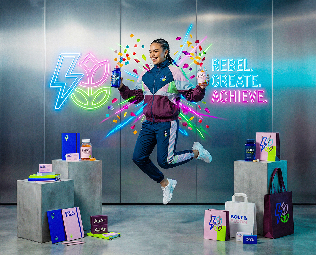 Bolt & Bloom : Rebel Wellness Supplement Branding Image 60