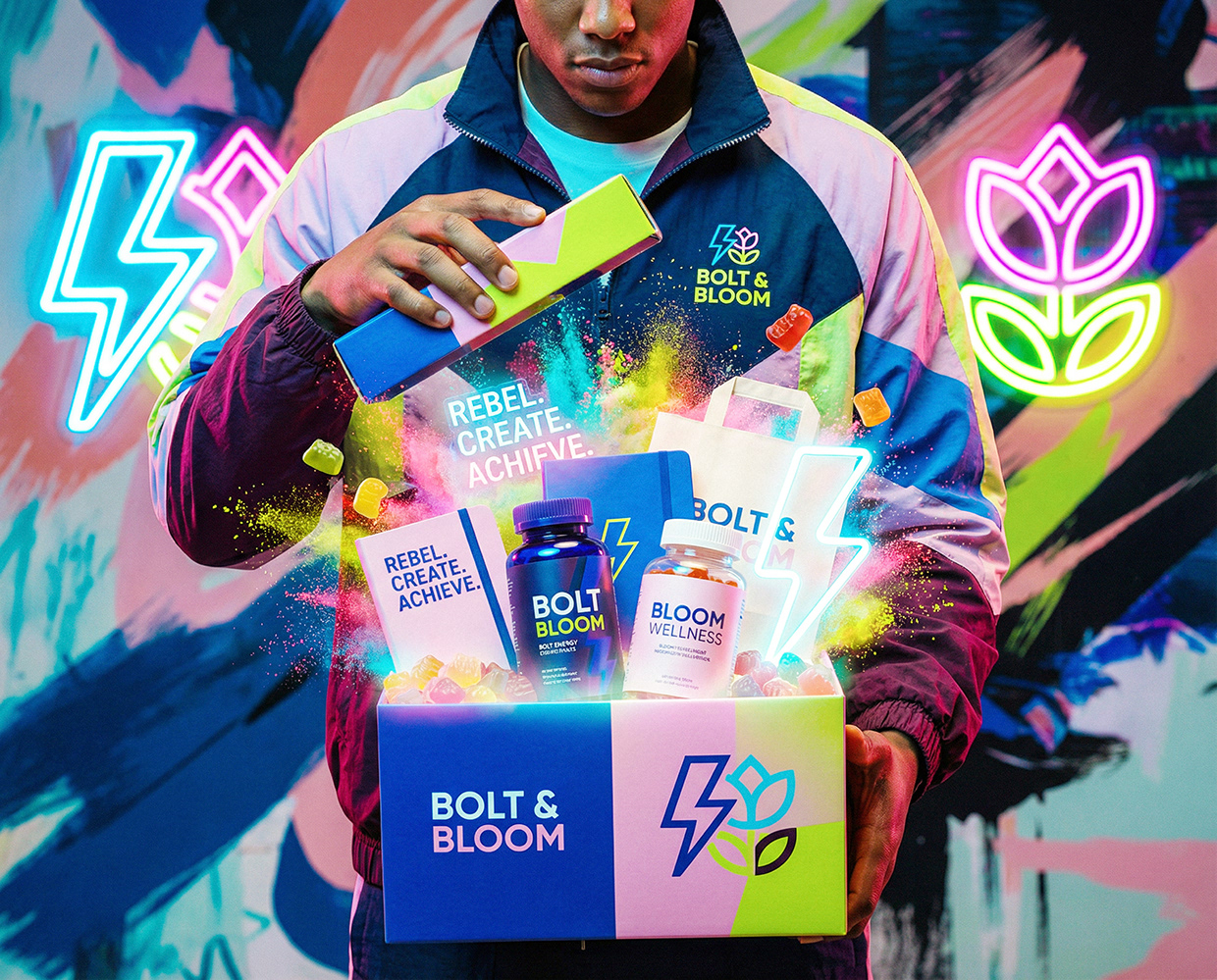 Bolt & Bloom : Rebel Wellness Supplement Branding Image 68