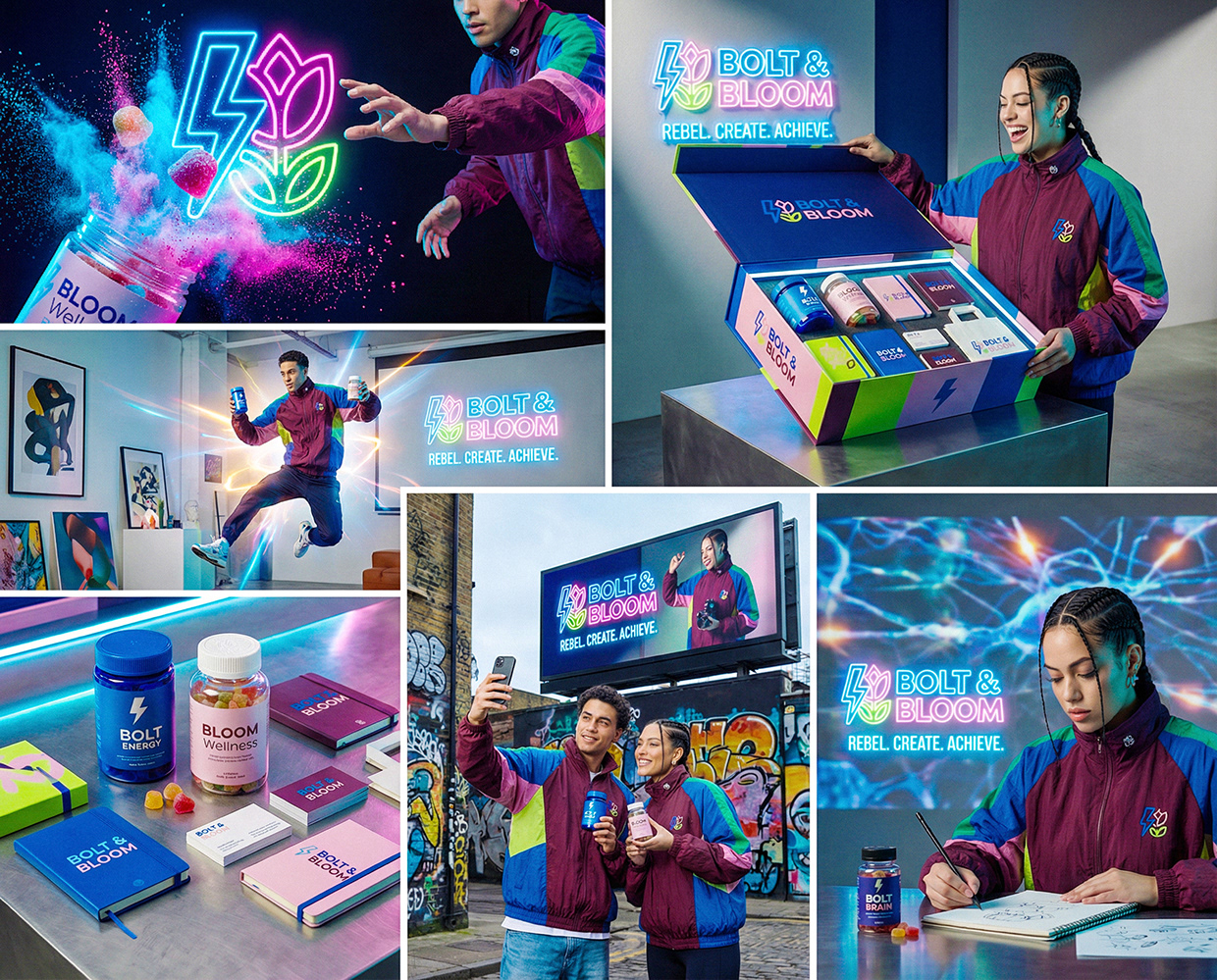 Bolt & Bloom : Rebel Wellness Supplement Branding Image 73