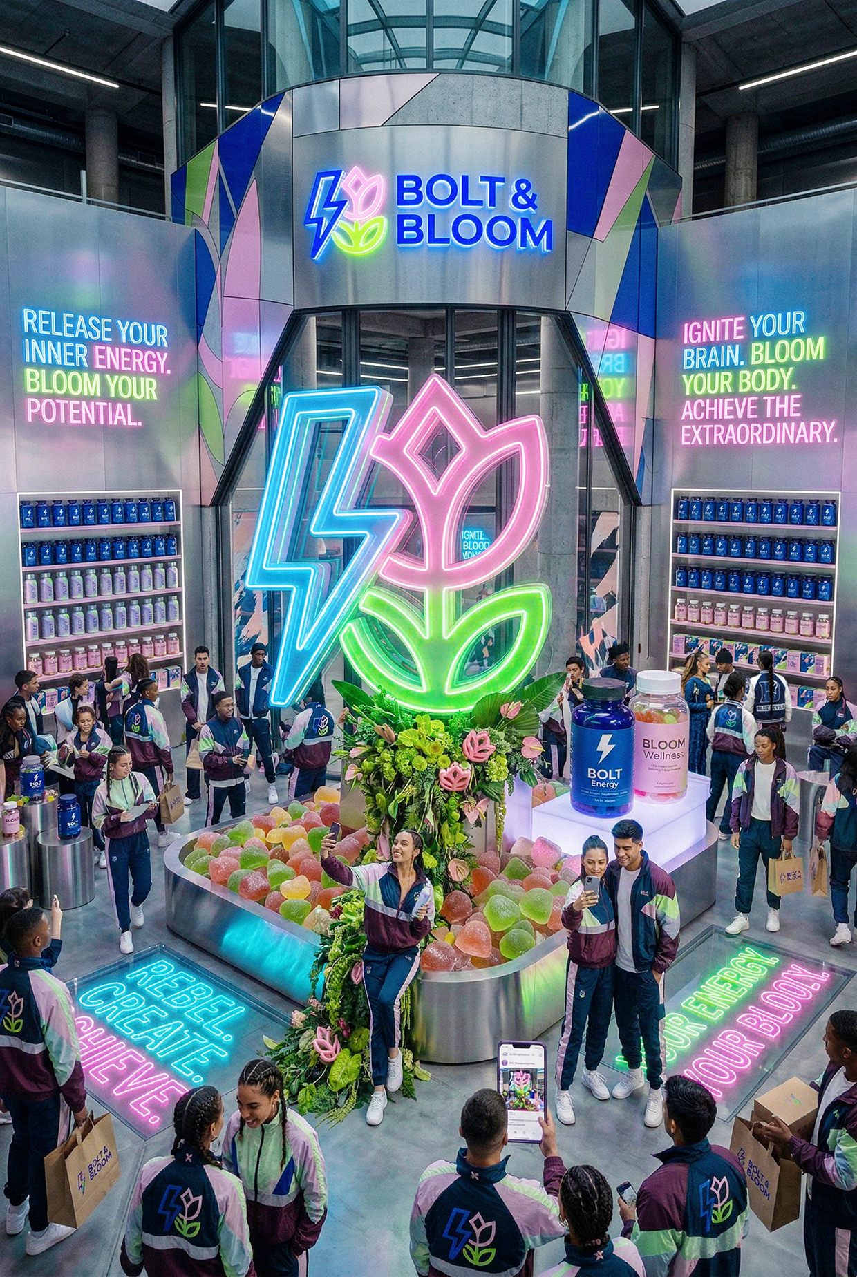 Bolt & Bloom : Rebel Wellness Supplement Branding Image 80