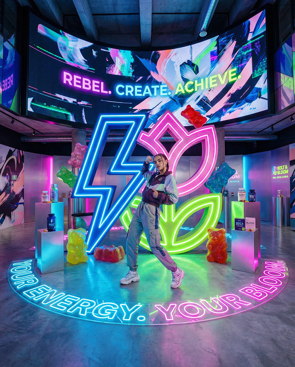 Bolt & Bloom : Rebel Wellness Supplement Branding Image 93