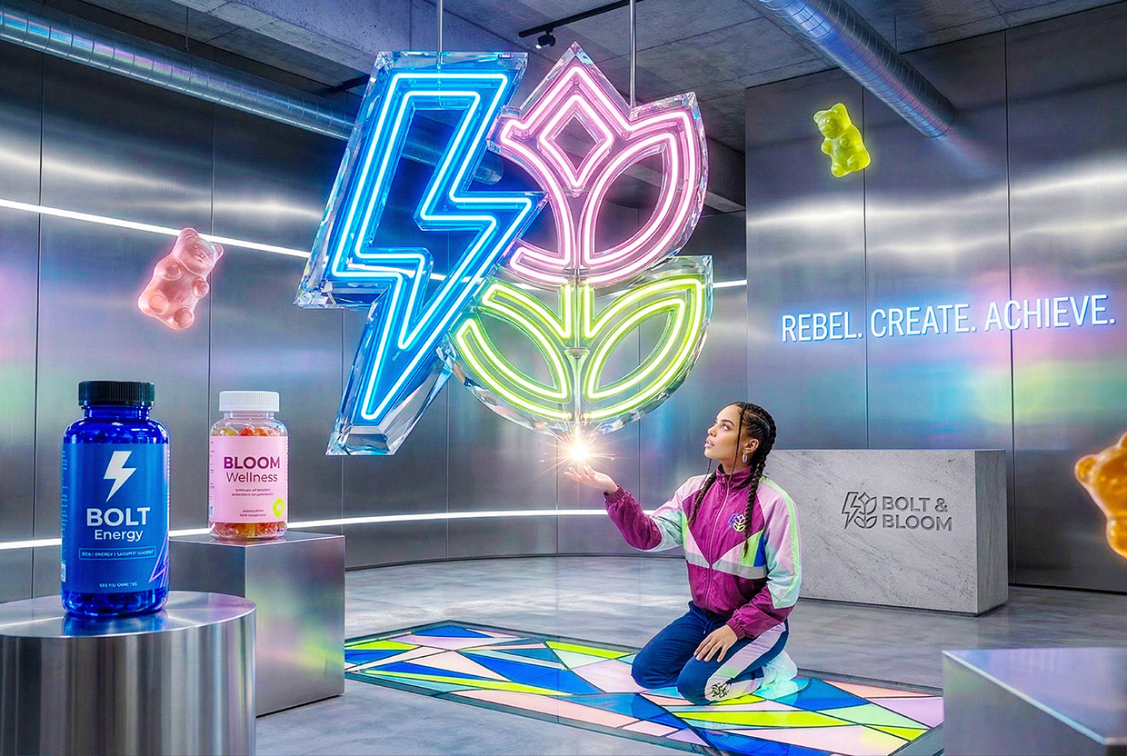Bolt & Bloom : Rebel Wellness Supplement Branding Image 94