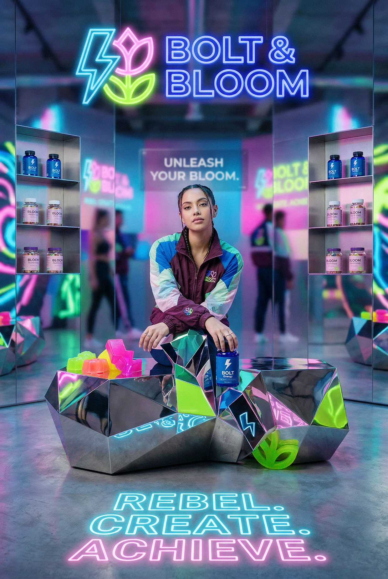 Bolt & Bloom : Rebel Wellness Supplement Branding Image 97