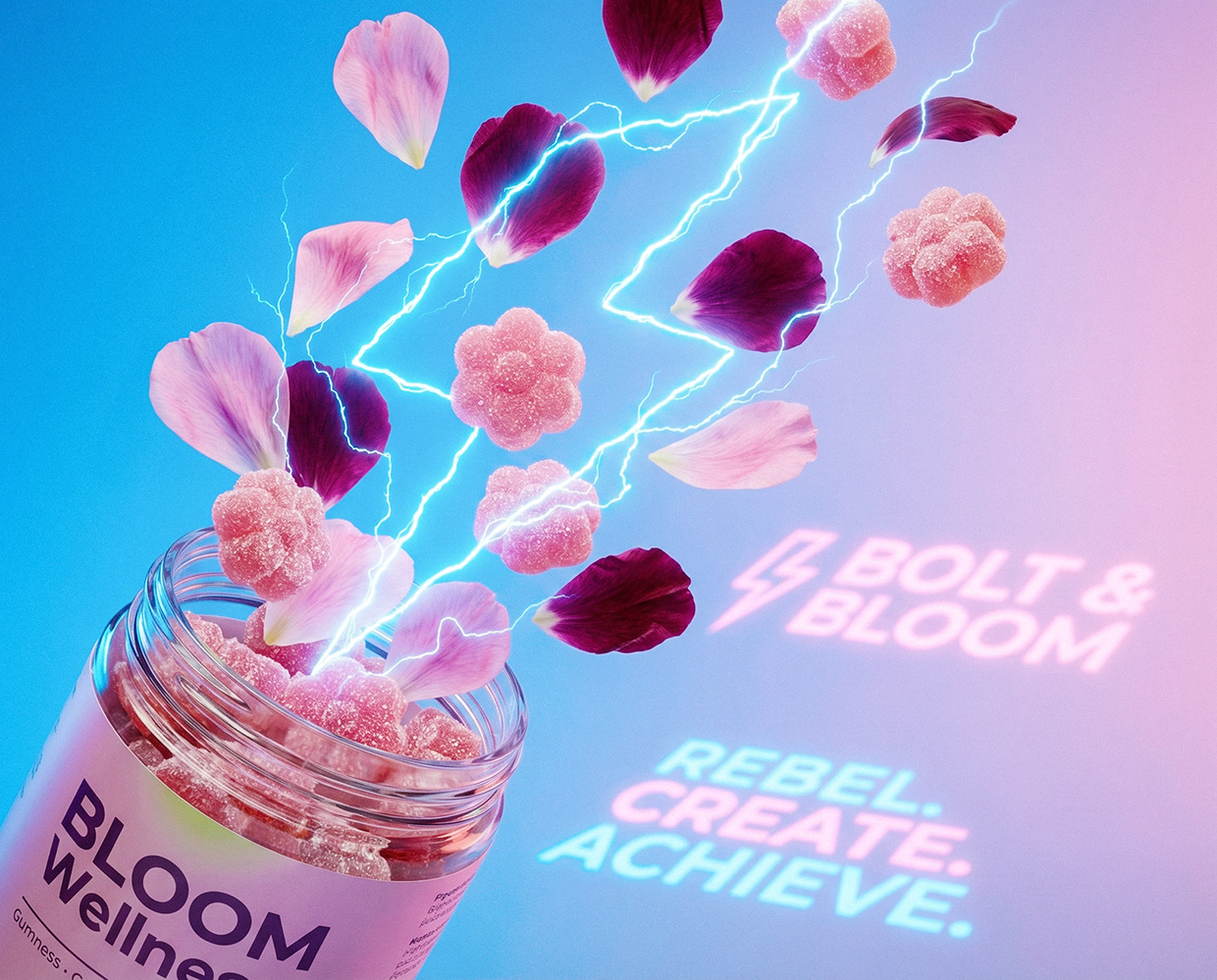 Bolt & Bloom : Rebel Wellness Supplement Branding Image 99