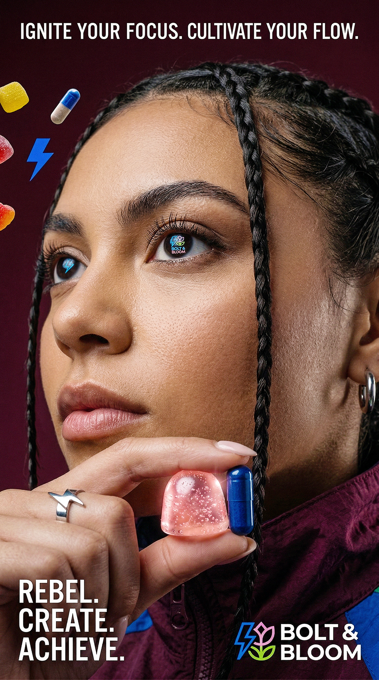 Bolt & Bloom : Rebel Wellness Supplement Branding Image 100