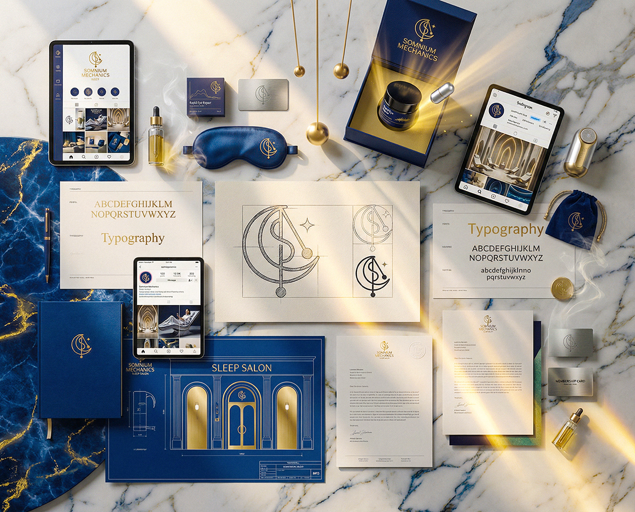 Somnium Mechanics : Sleep Salon Clinic Branding Image 8