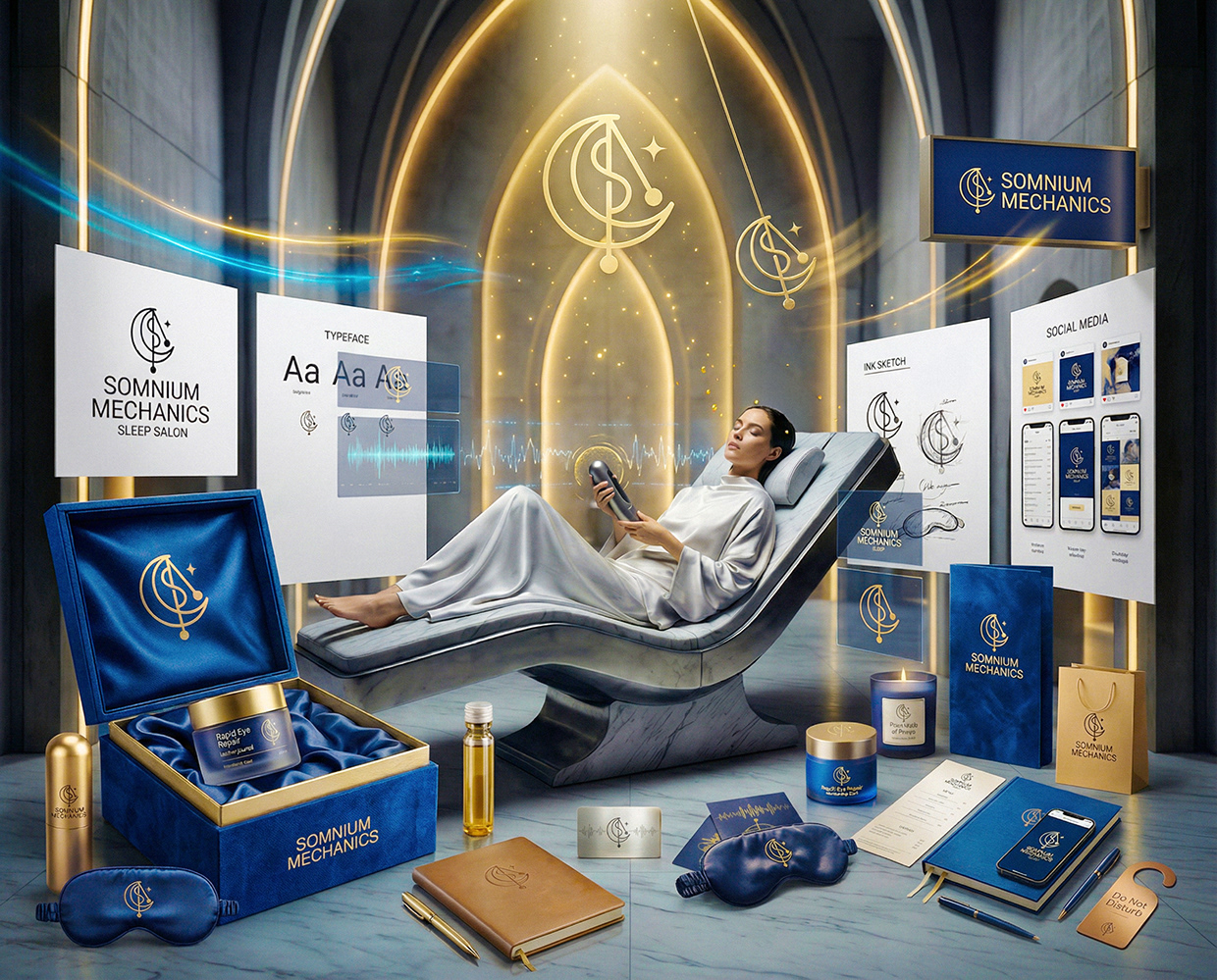 Somnium Mechanics : Sleep Salon Clinic Branding Image 16