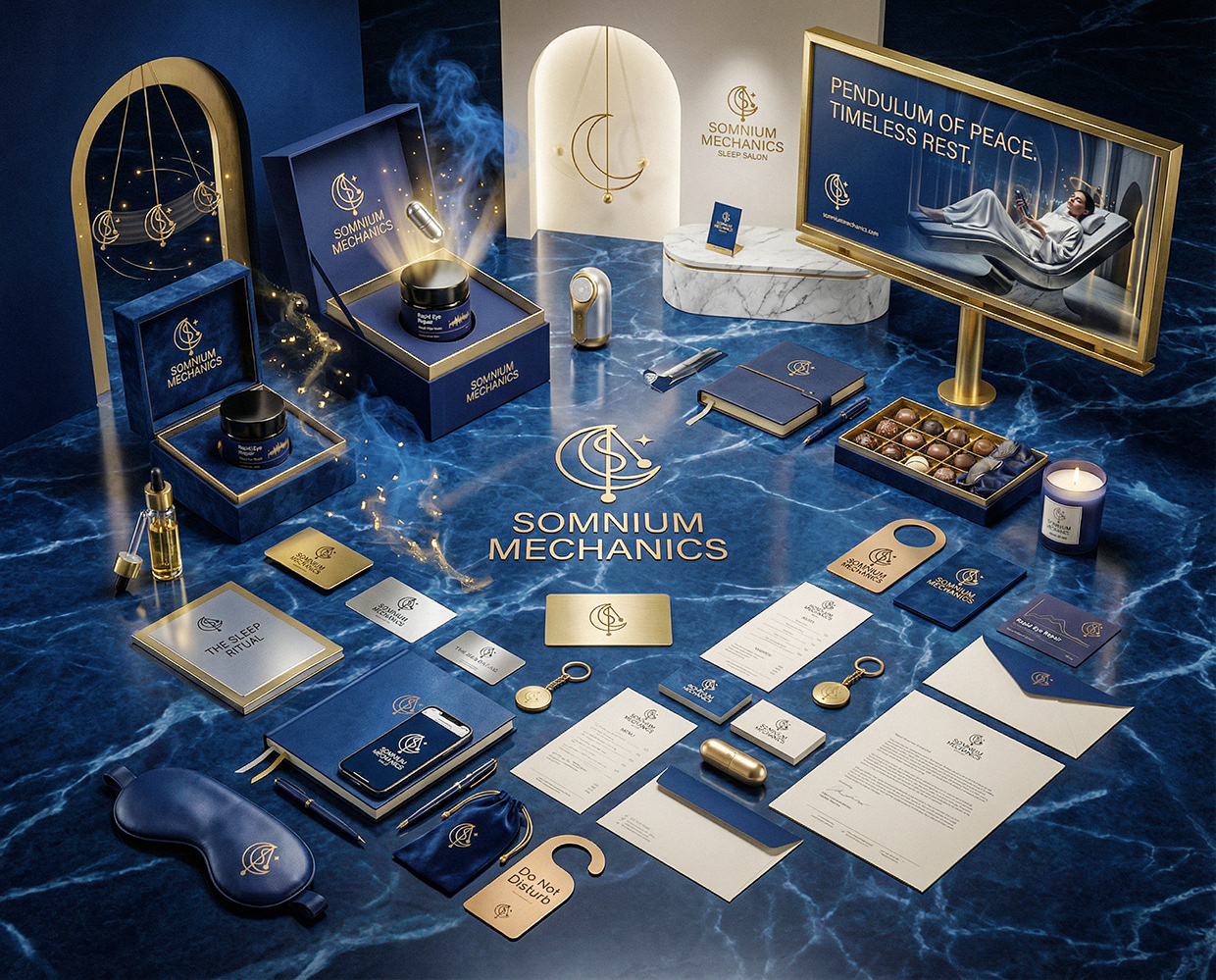 Somnium Mechanics : Sleep Salon Clinic Branding Image 21