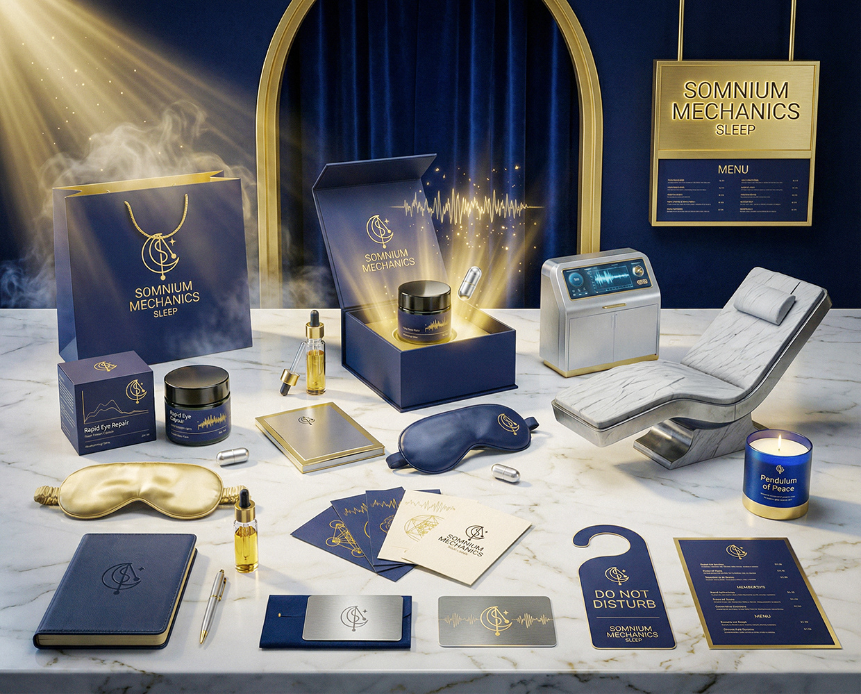 Somnium Mechanics : Sleep Salon Clinic Branding Image 29