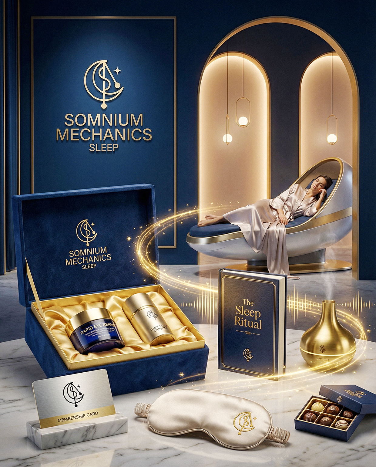 Somnium Mechanics : Sleep Salon Clinic Branding Image 30