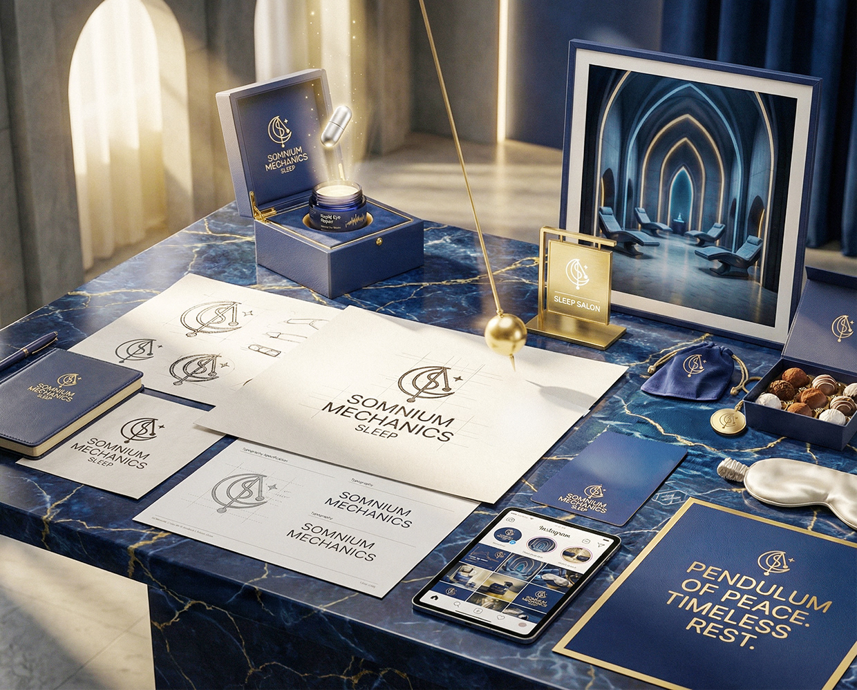 Somnium Mechanics : Sleep Salon Clinic Branding Image 46