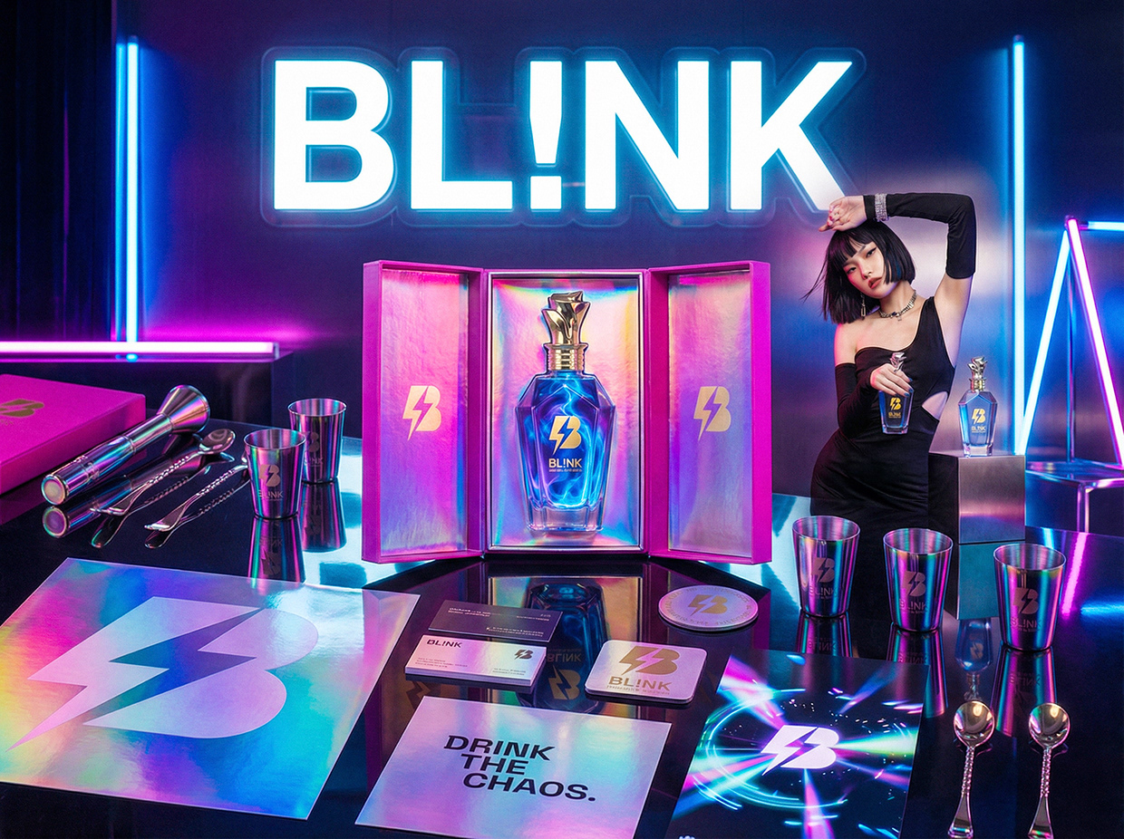 BL!NK | Drink the Chaos | Luxury Liquor Branding Image 2