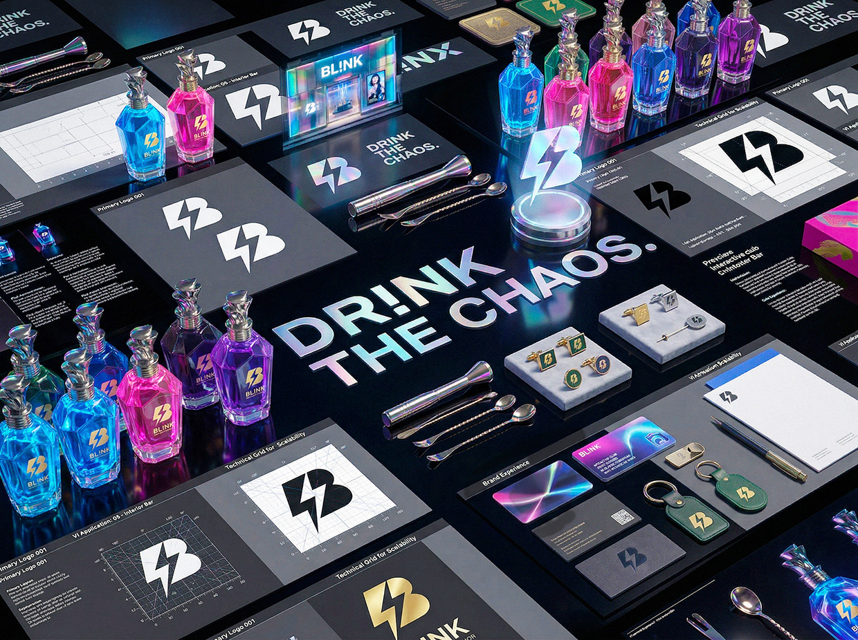 BL!NK | Drink the Chaos | Luxury Liquor Branding Image 4