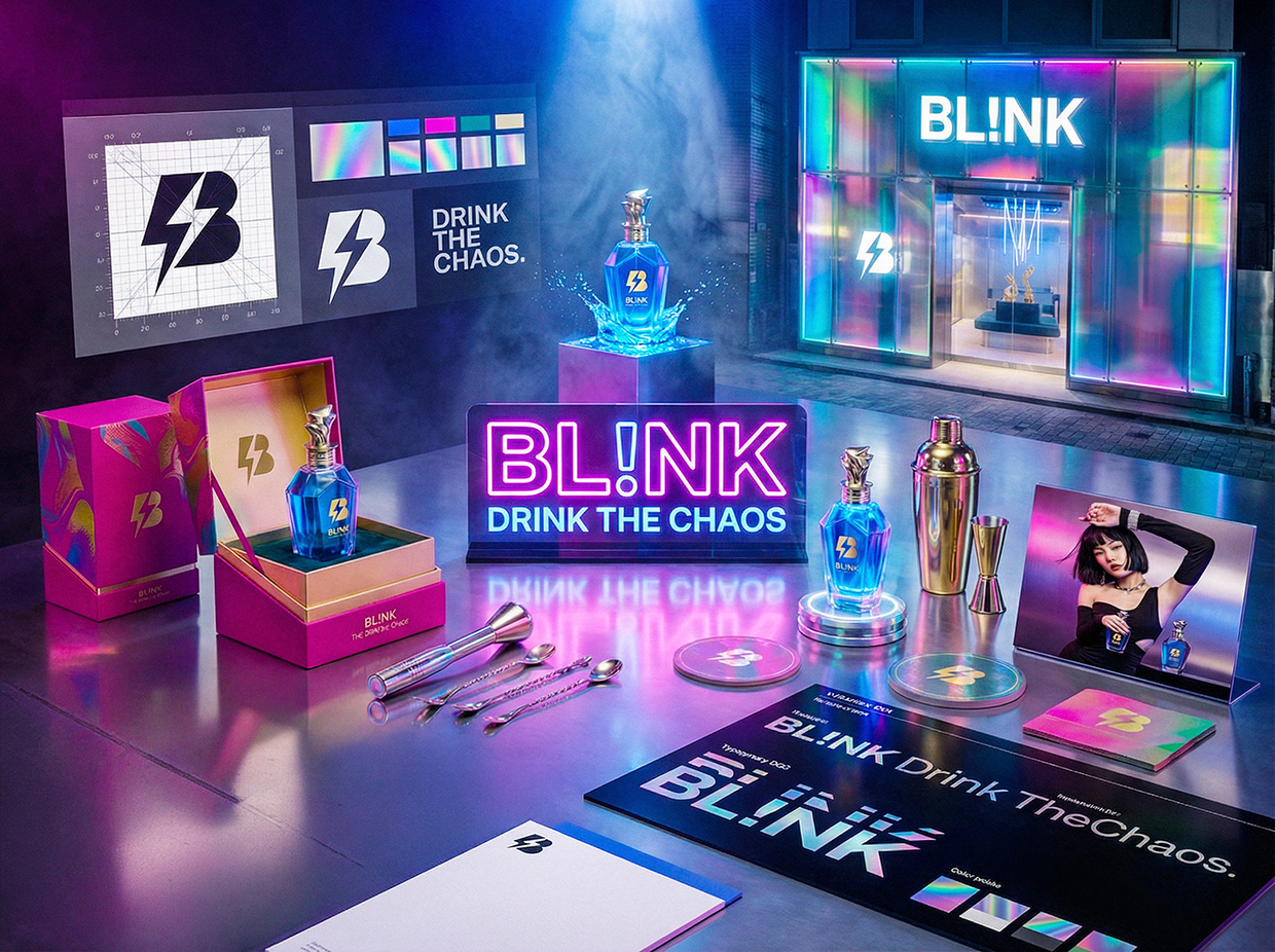 BL!NK | Drink the Chaos | Luxury Liquor Branding Image 5