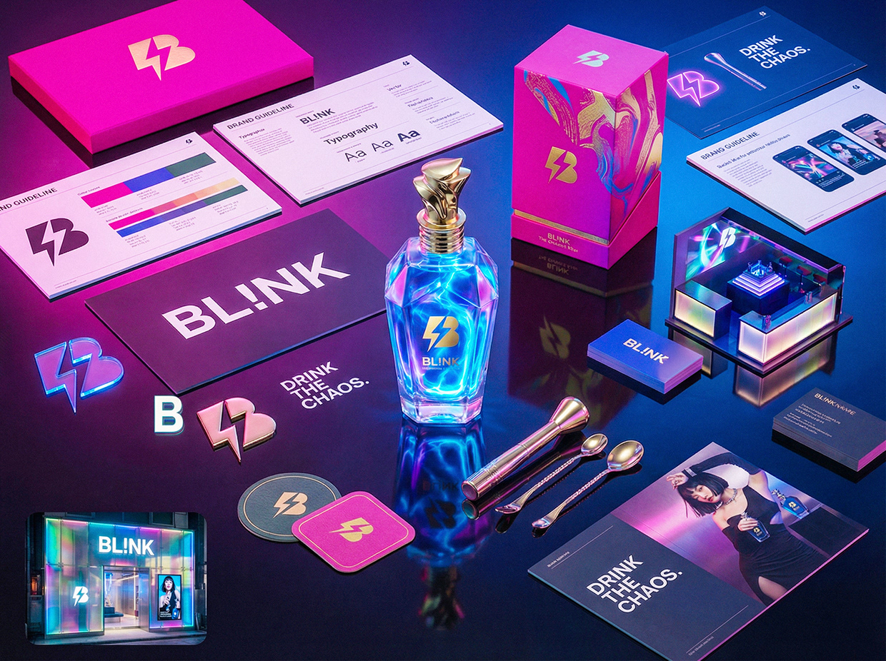 BL!NK | Drink the Chaos | Luxury Liquor Branding Image 9