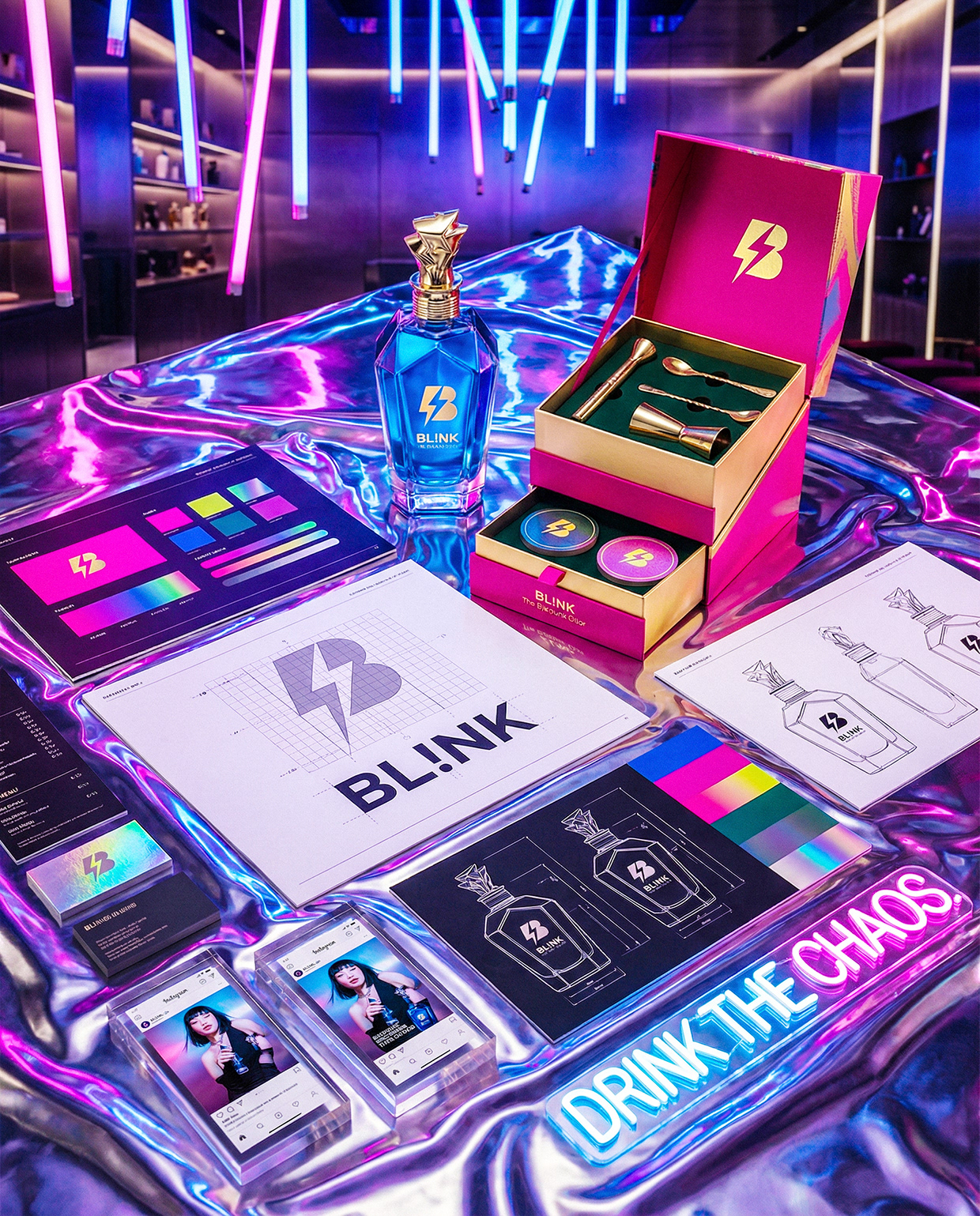 BL!NK | Drink the Chaos | Luxury Liquor Branding Image 10