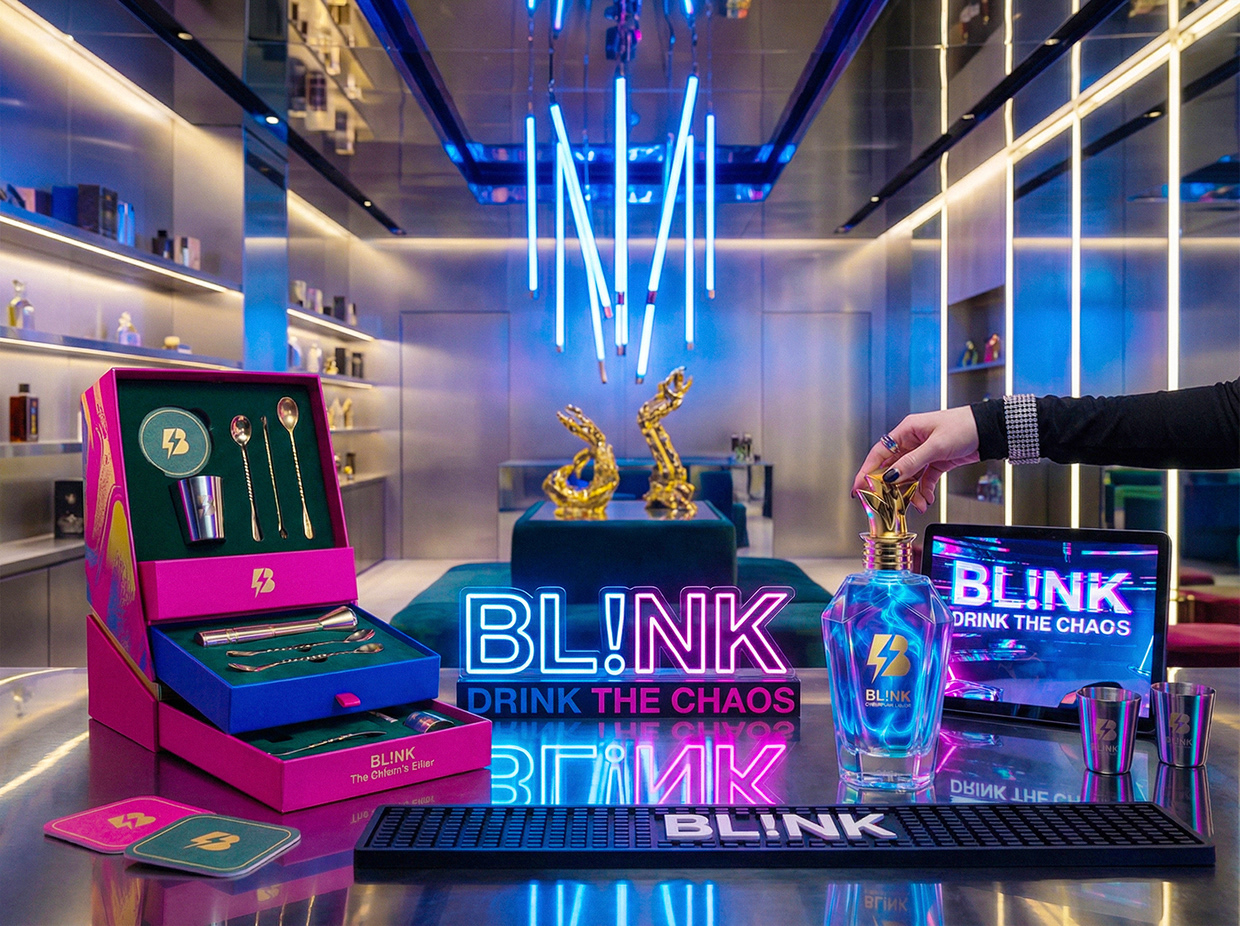 BL!NK | Drink the Chaos | Luxury Liquor Branding Image 11