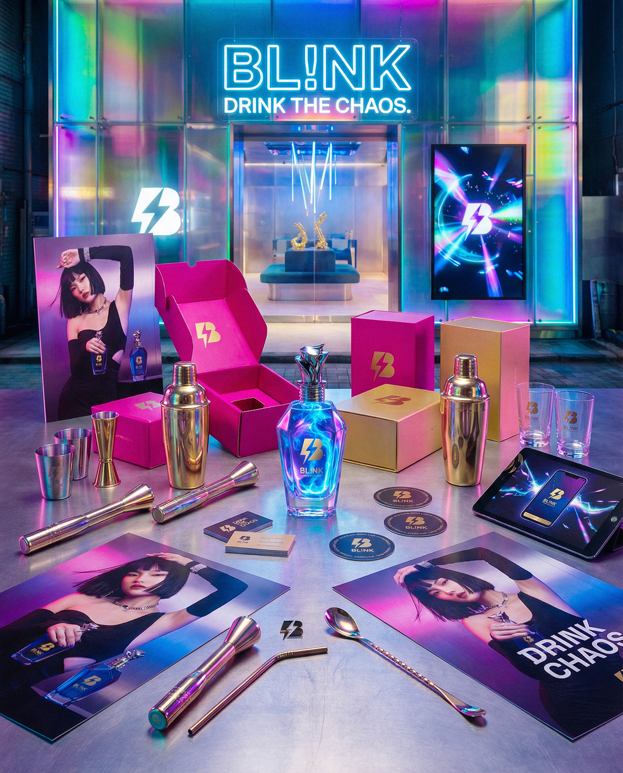 BL!NK | Drink the Chaos | Luxury Liquor Branding Image 15