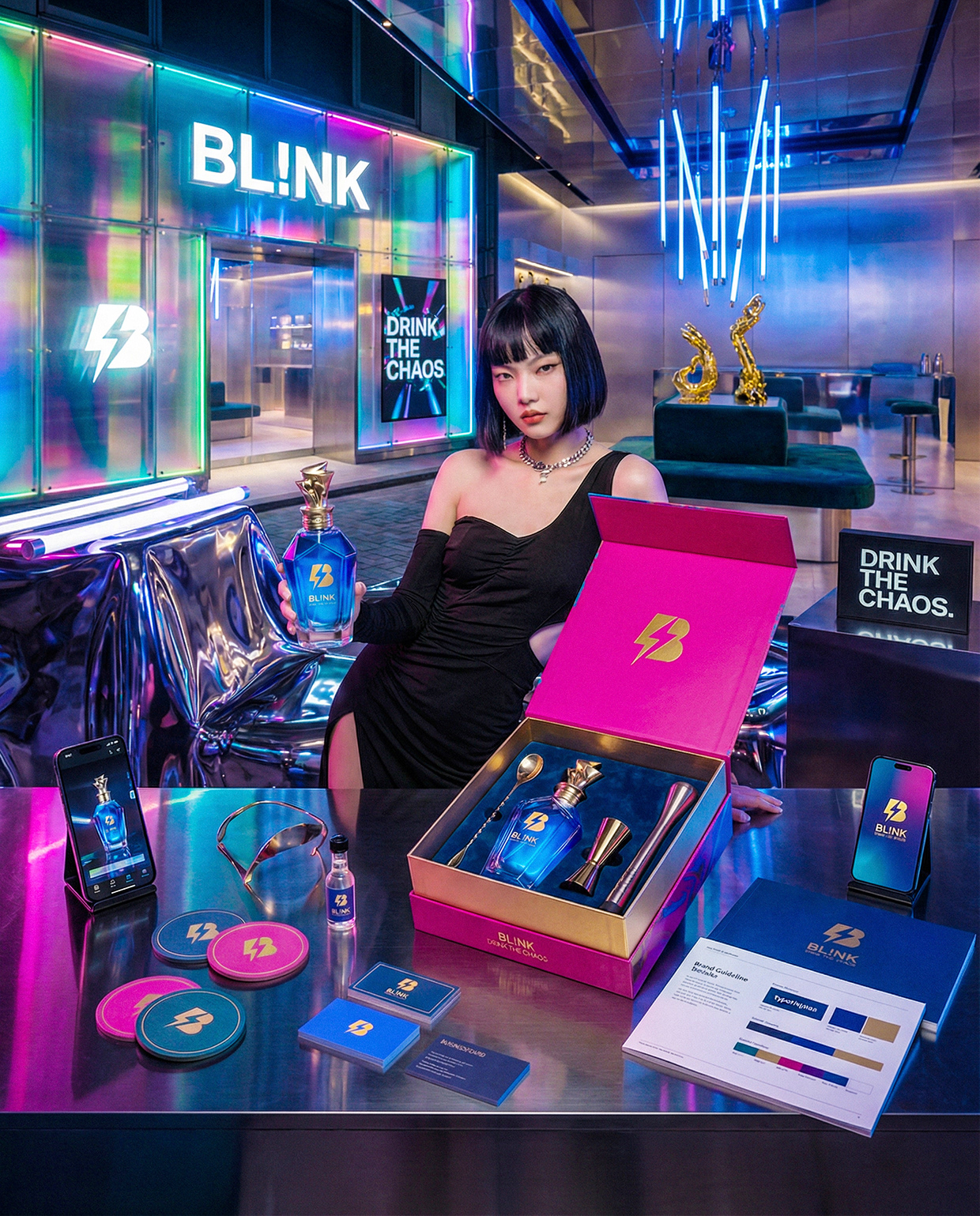 BL!NK | Drink the Chaos | Luxury Liquor Branding Image 20