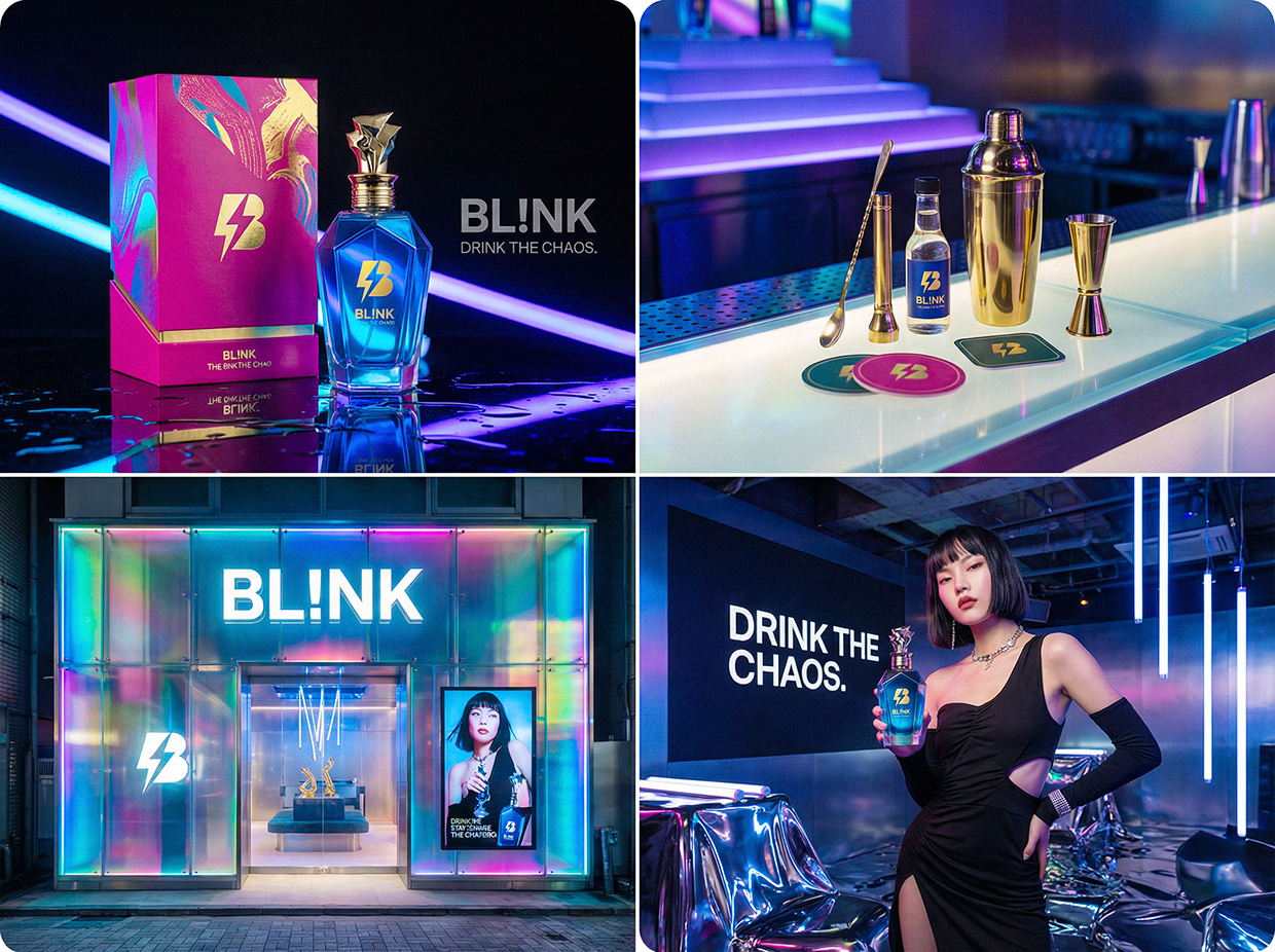 BL!NK | Drink the Chaos | Luxury Liquor Branding Image 21