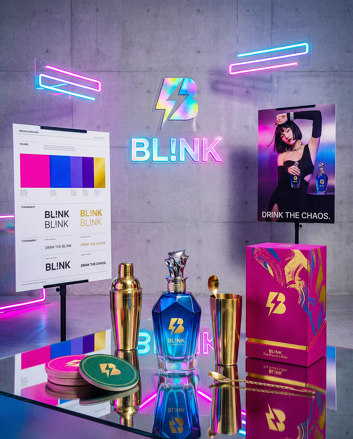BL!NK | Drink the Chaos | Luxury Liquor Branding Image 25