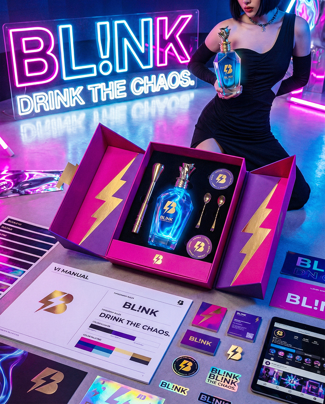 BL!NK | Drink the Chaos | Luxury Liquor Branding Image 27