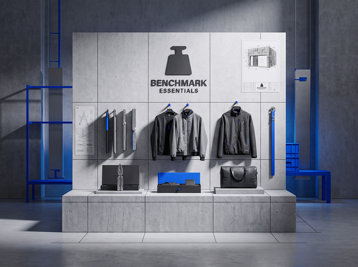 BENCHMARK ESSENTIALS | Tactical Luxury Fashion Branding Image 1