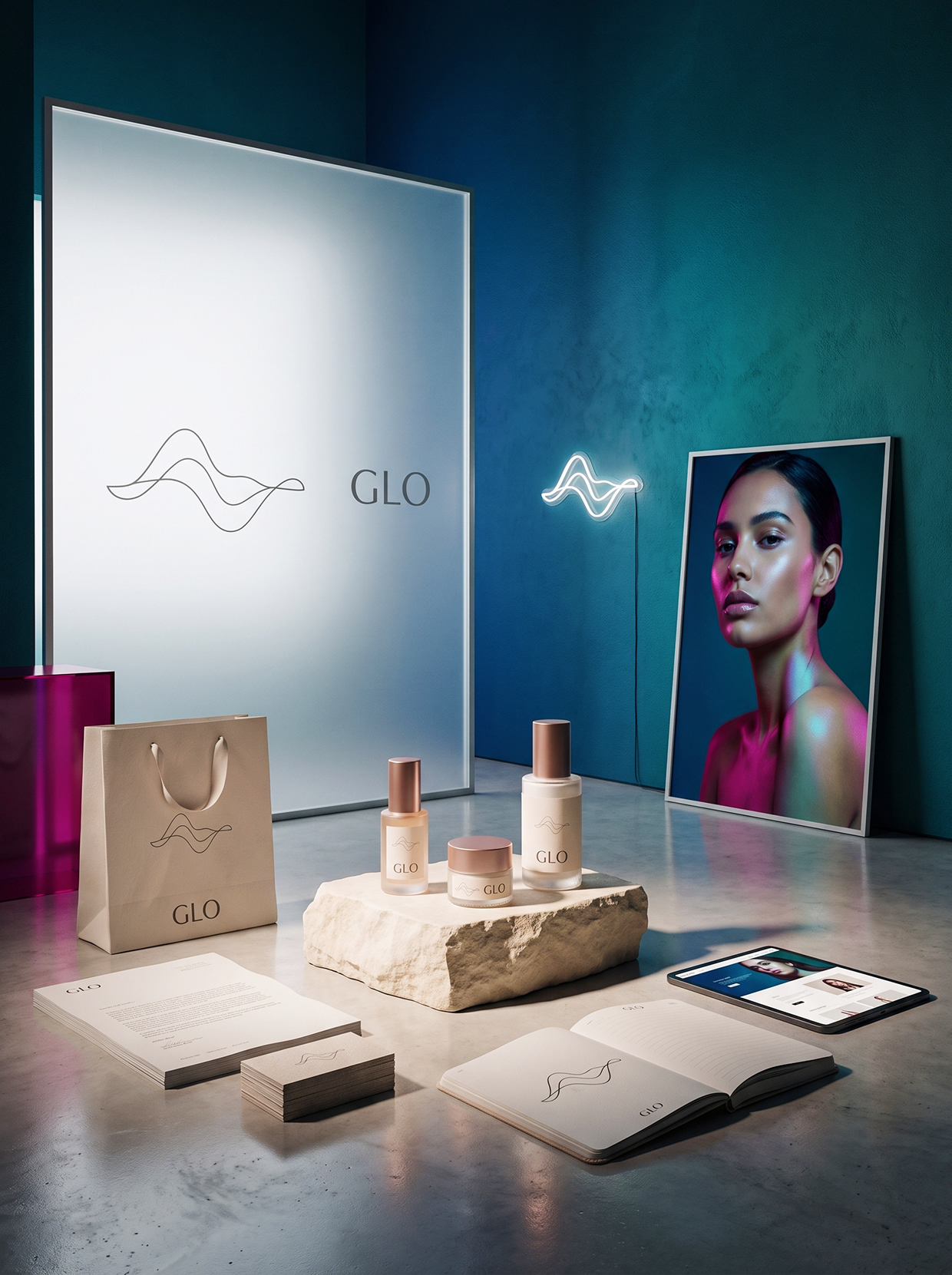 GLO | Fluid Aesthetics & Premium Skincare Branding Image 8