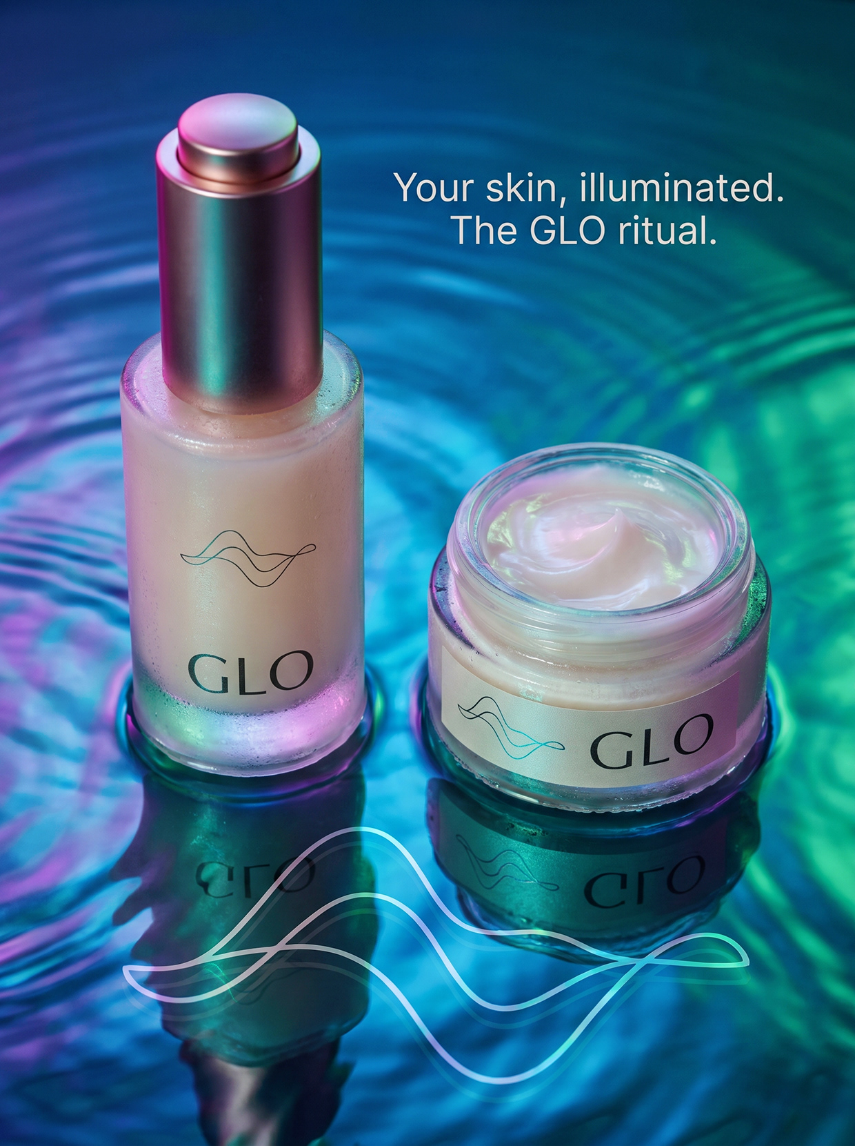 GLO | Fluid Aesthetics & Premium Skincare Branding Image 58