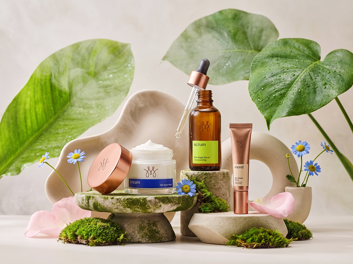MEND | High-Contrast Botanical Skincare Brand Identity Image 3