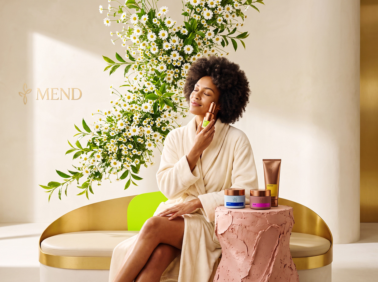 MEND | High-Contrast Botanical Skincare Brand Identity Image 4