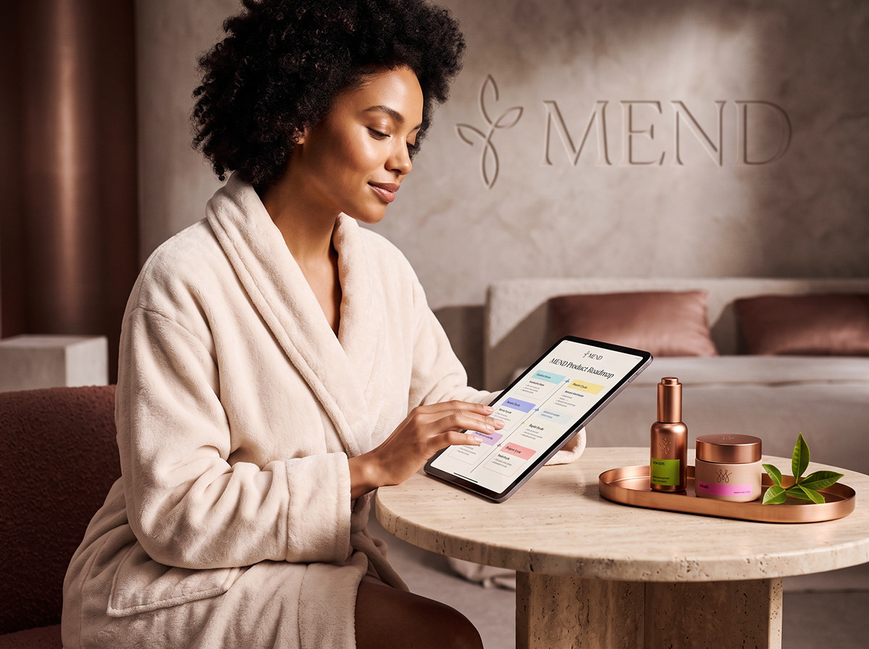 MEND | High-Contrast Botanical Skincare Brand Identity Image 11