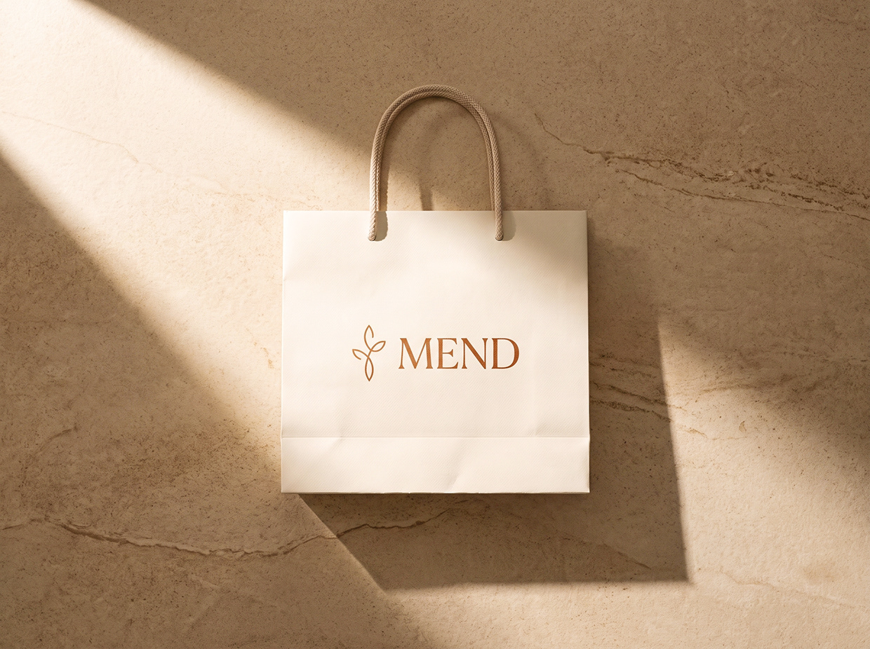 MEND | High-Contrast Botanical Skincare Brand Identity Image 15