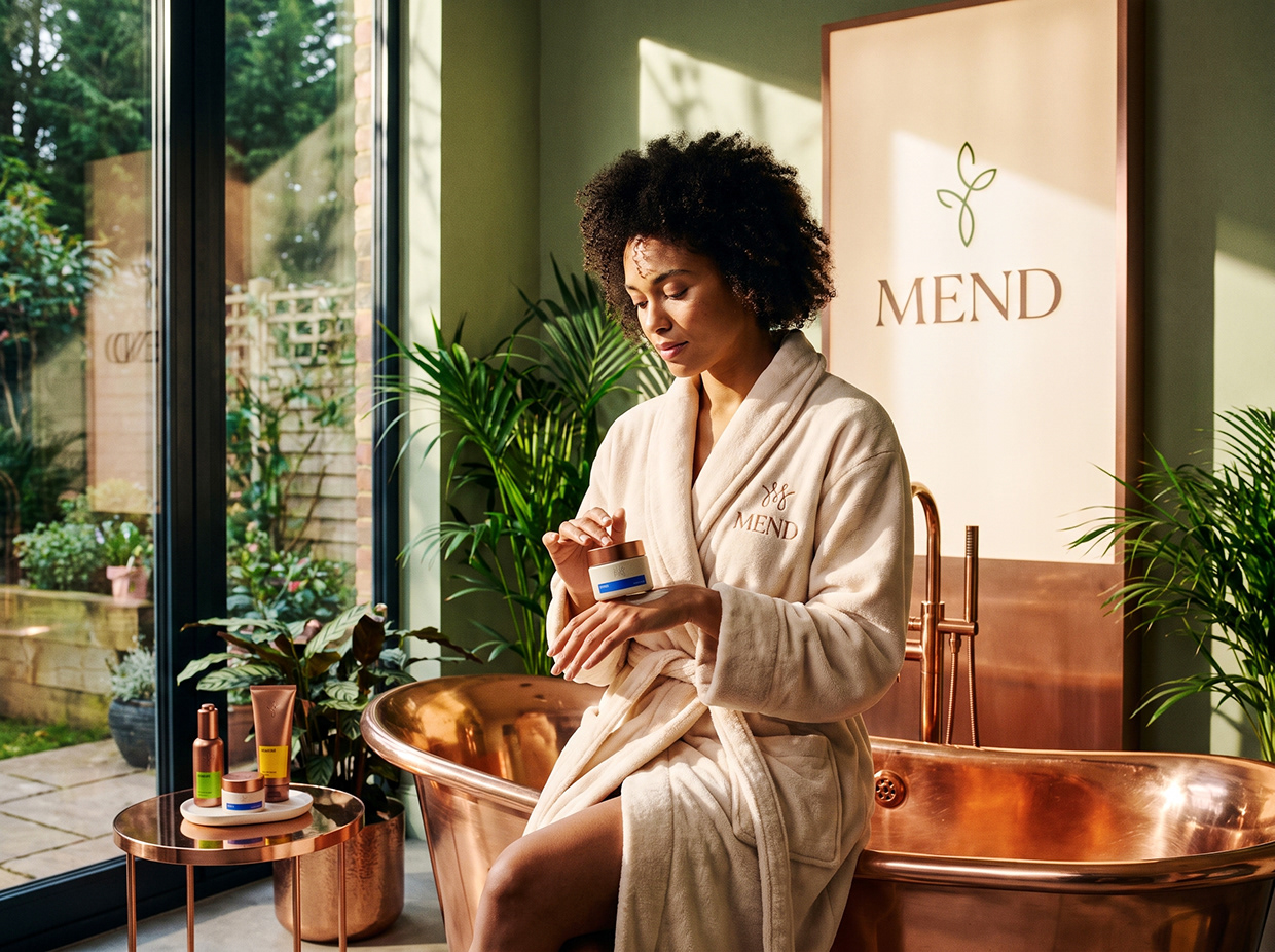 MEND | High-Contrast Botanical Skincare Brand Identity Image 23