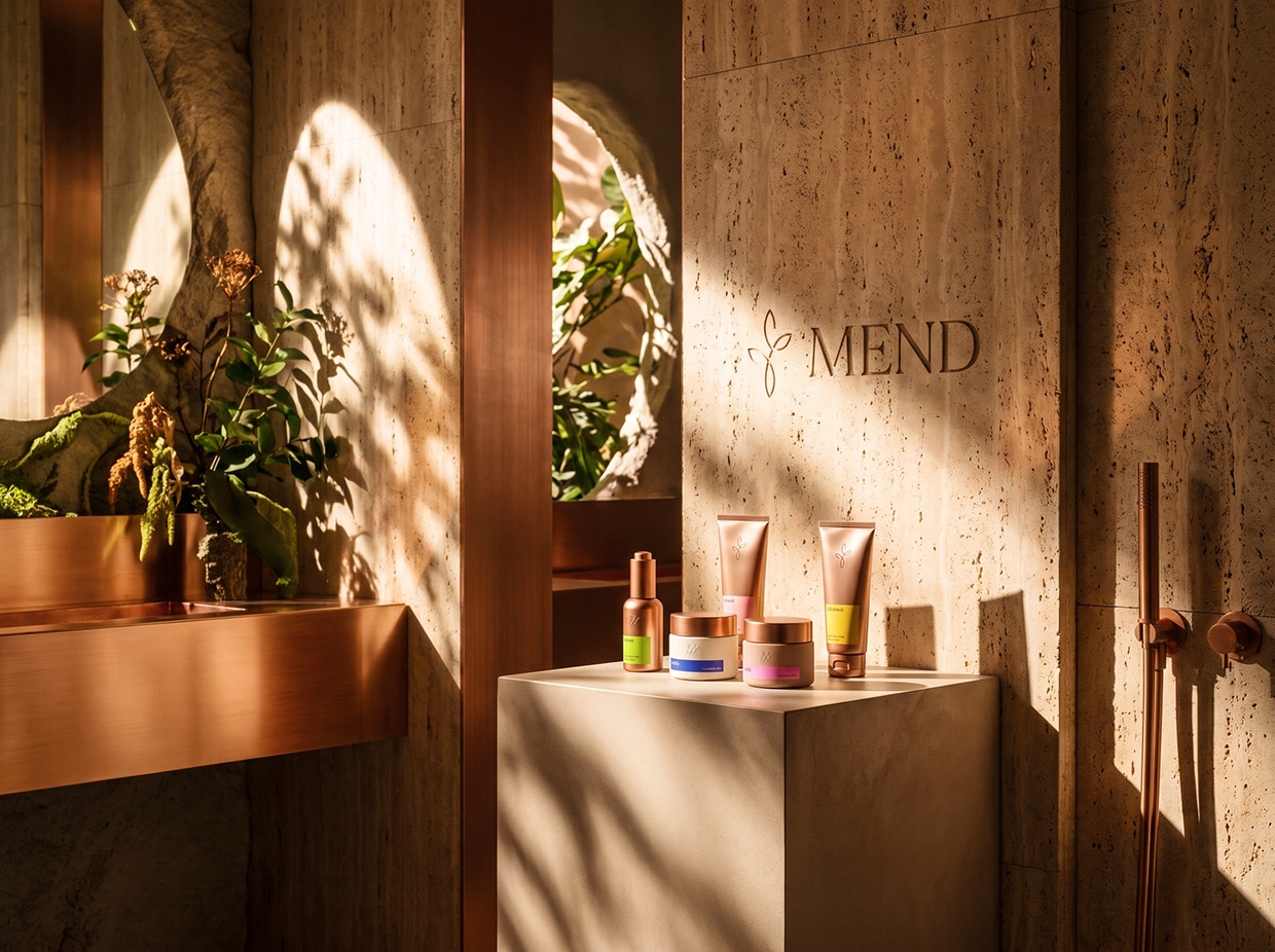 MEND | High-Contrast Botanical Skincare Brand Identity Image 24