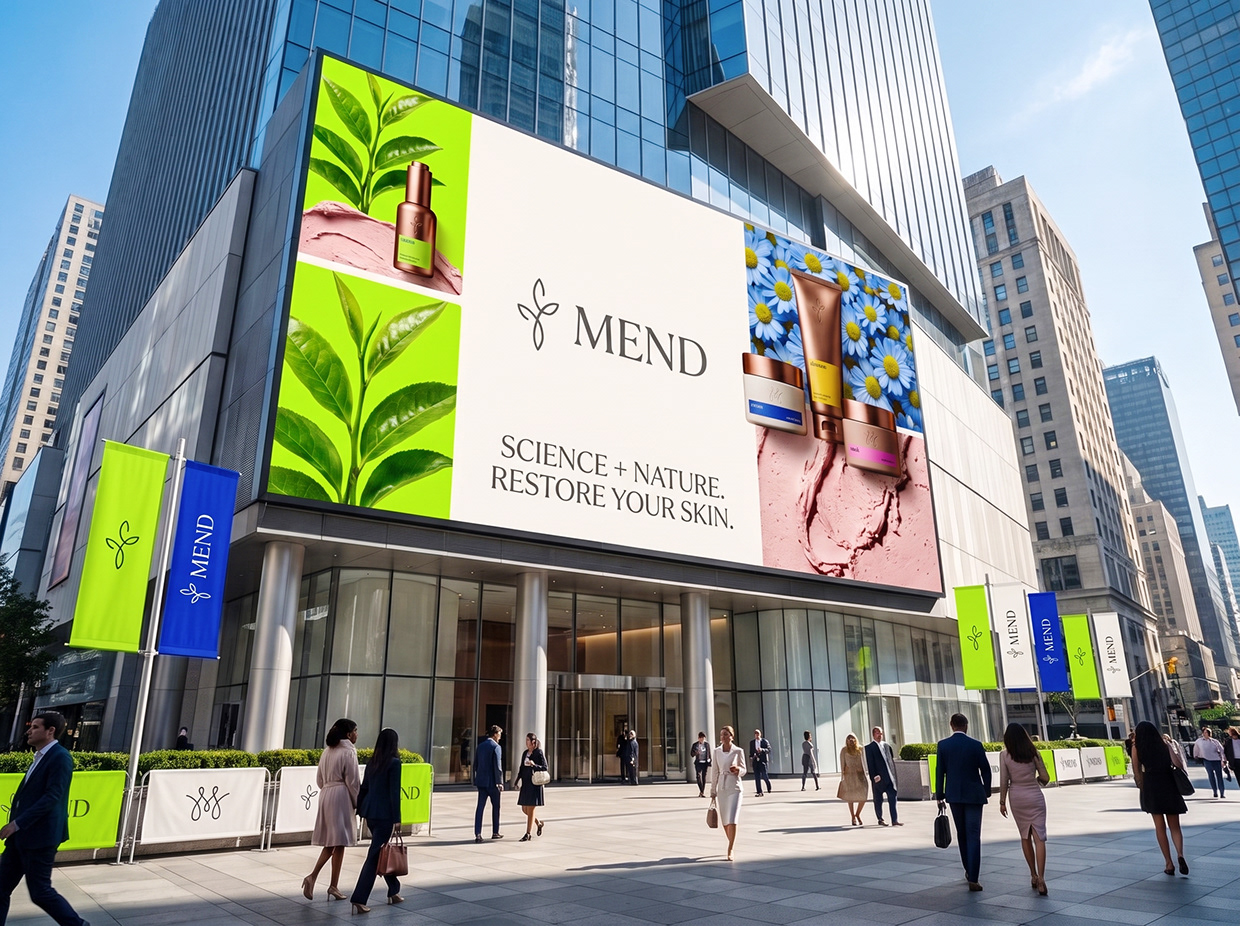 MEND | High-Contrast Botanical Skincare Brand Identity Image 29