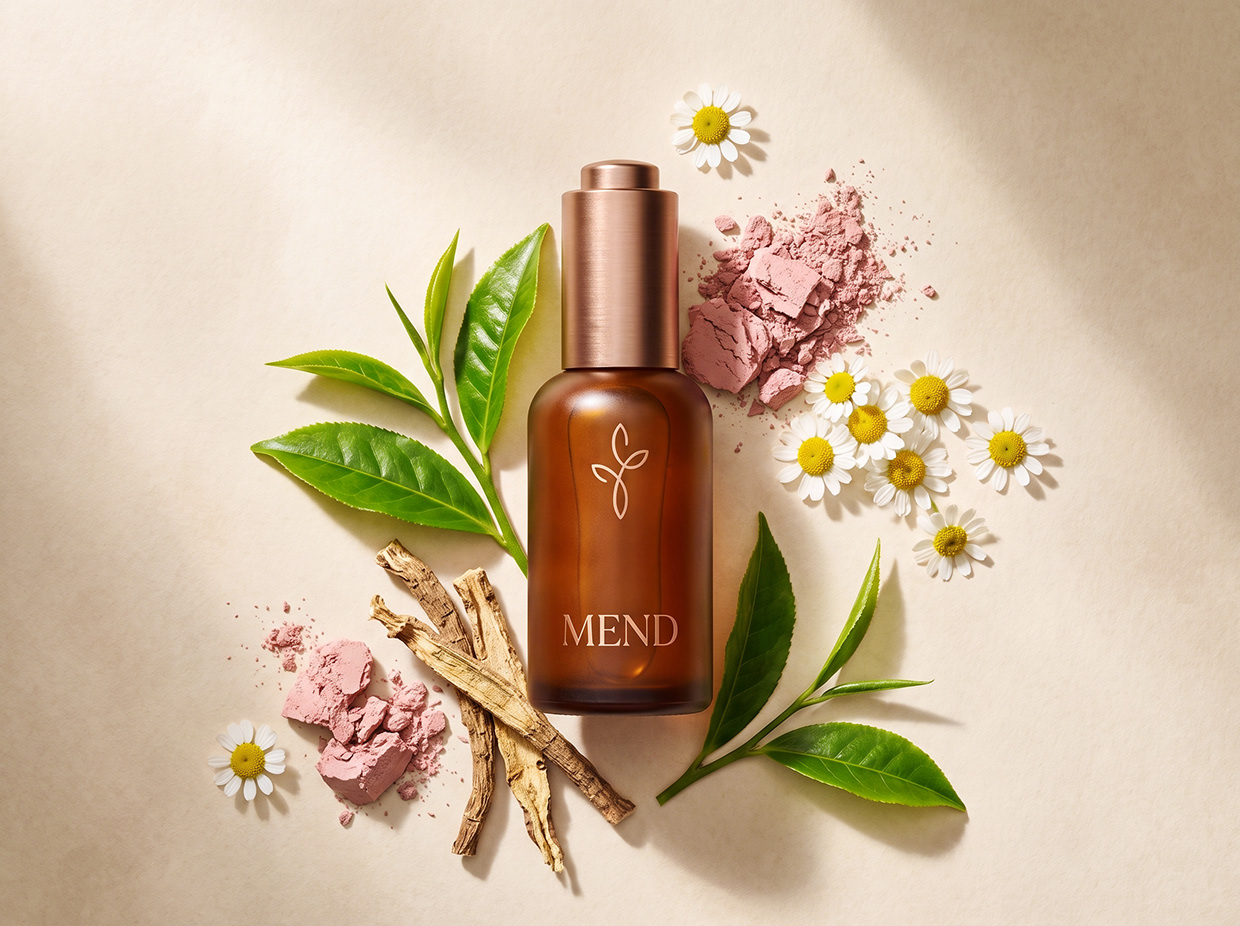 MEND | High-Contrast Botanical Skincare Brand Identity Image 31