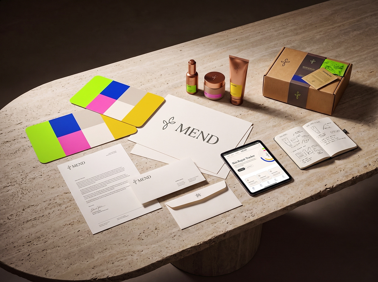 MEND | High-Contrast Botanical Skincare Brand Identity Image 35