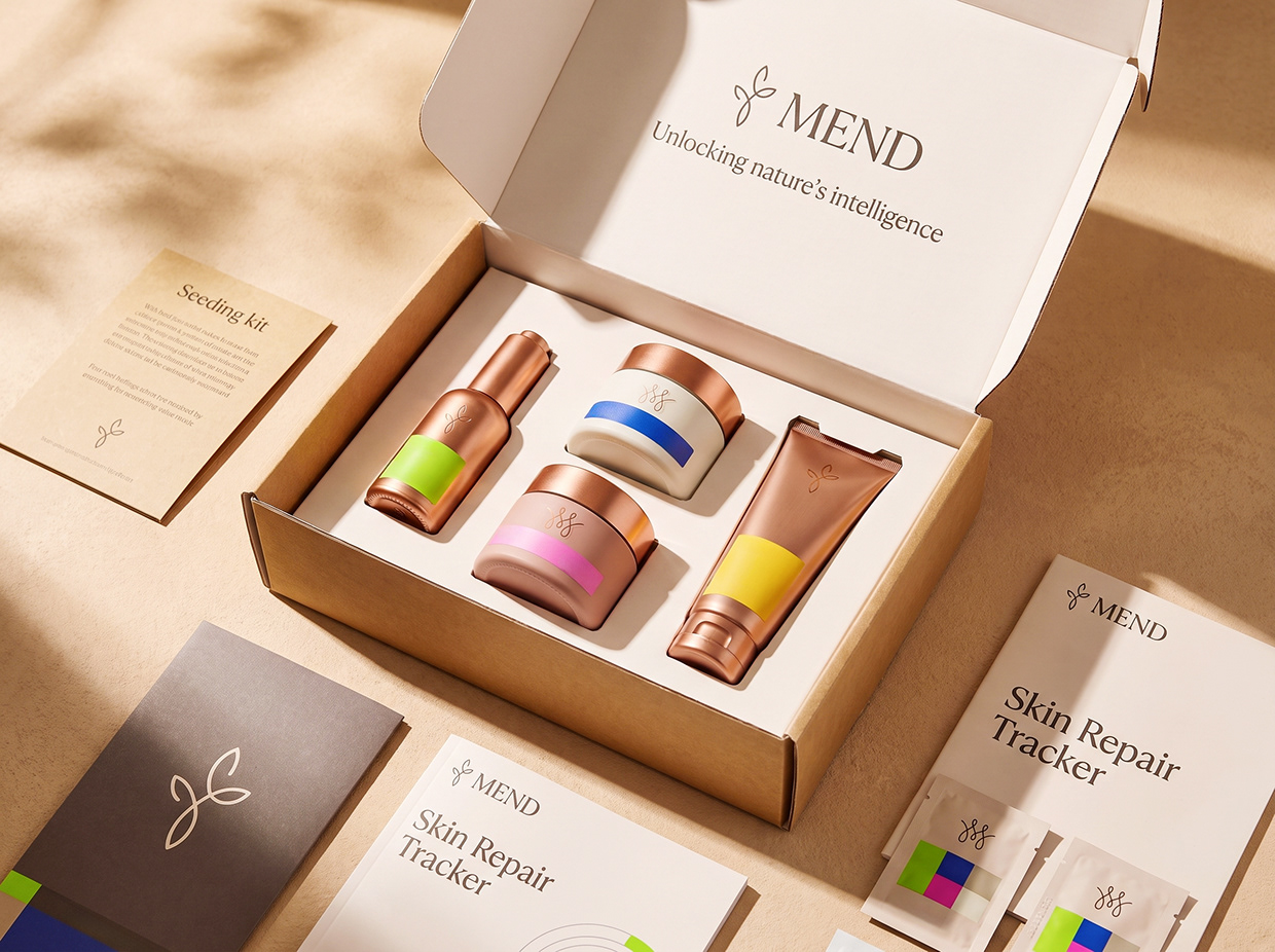 MEND | High-Contrast Botanical Skincare Brand Identity Image 46