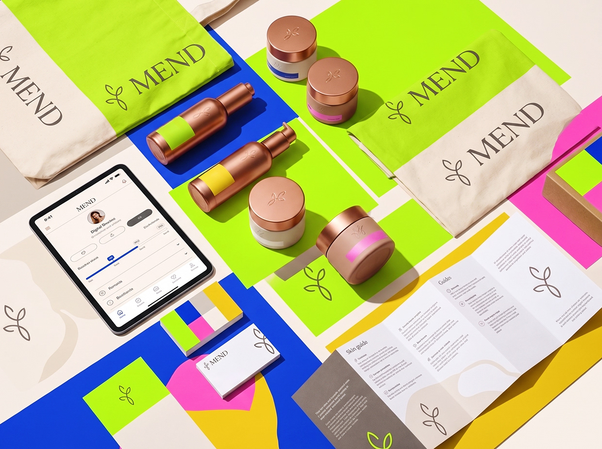 MEND | High-Contrast Botanical Skincare Brand Identity Image 48