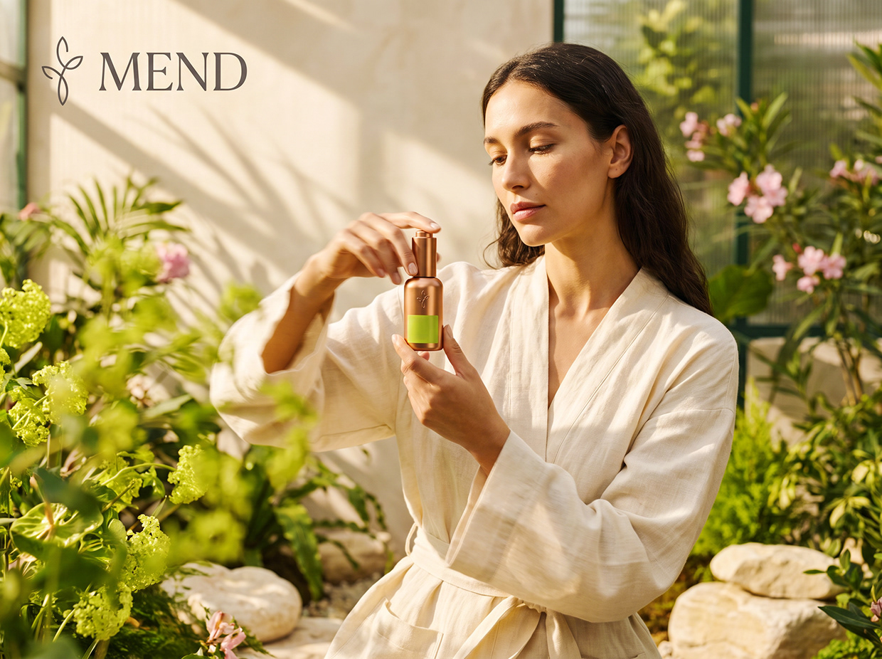 MEND | High-Contrast Botanical Skincare Brand Identity Image 54