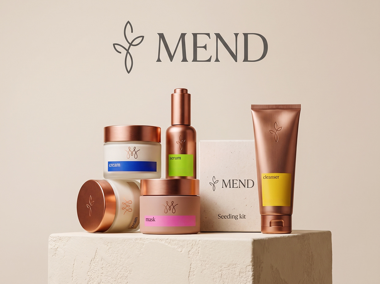 MEND | High-Contrast Botanical Skincare Brand Identity Image 57