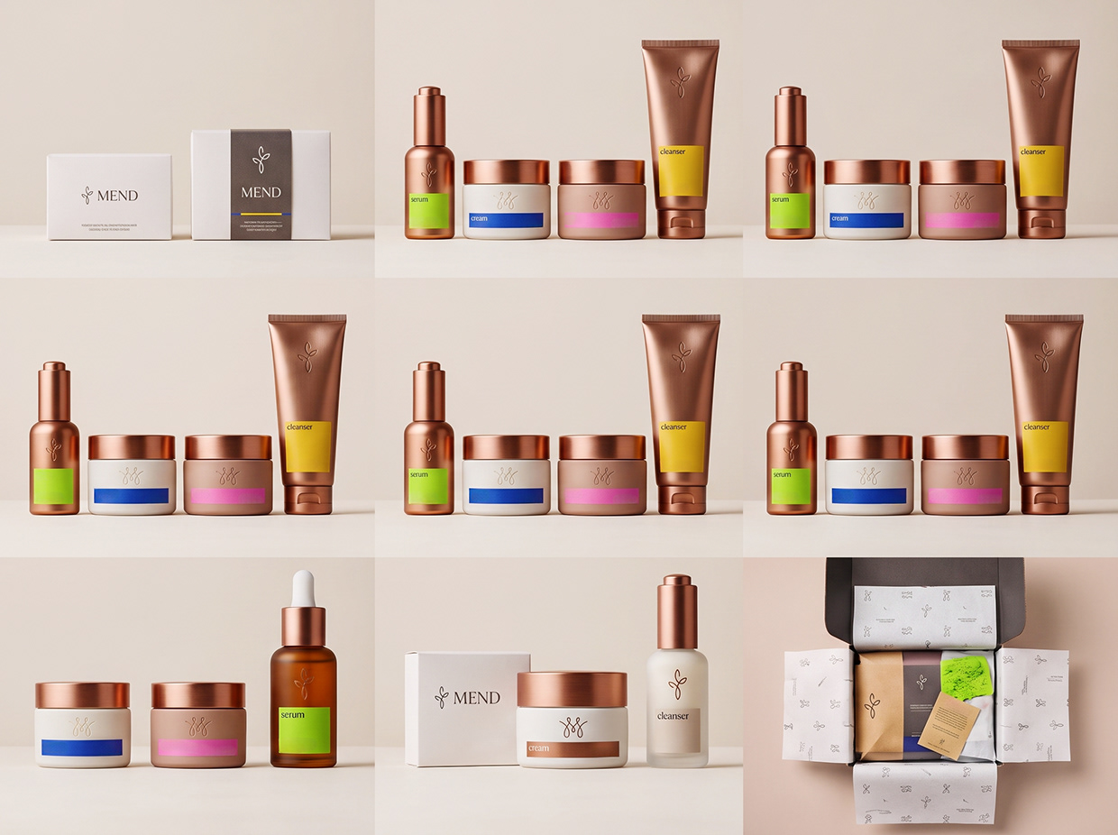 MEND | High-Contrast Botanical Skincare Brand Identity Image 58