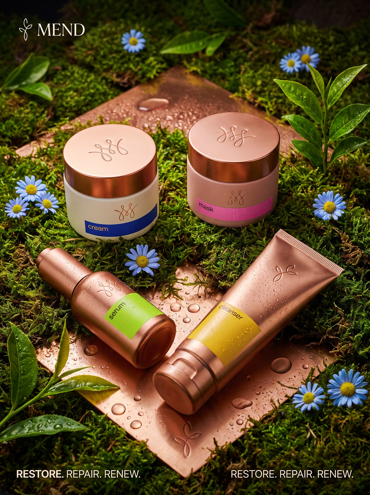 MEND | High-Contrast Botanical Skincare Brand Identity Image 64