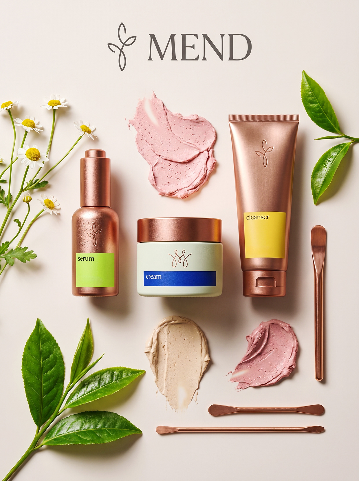 MEND | High-Contrast Botanical Skincare Brand Identity Image 66