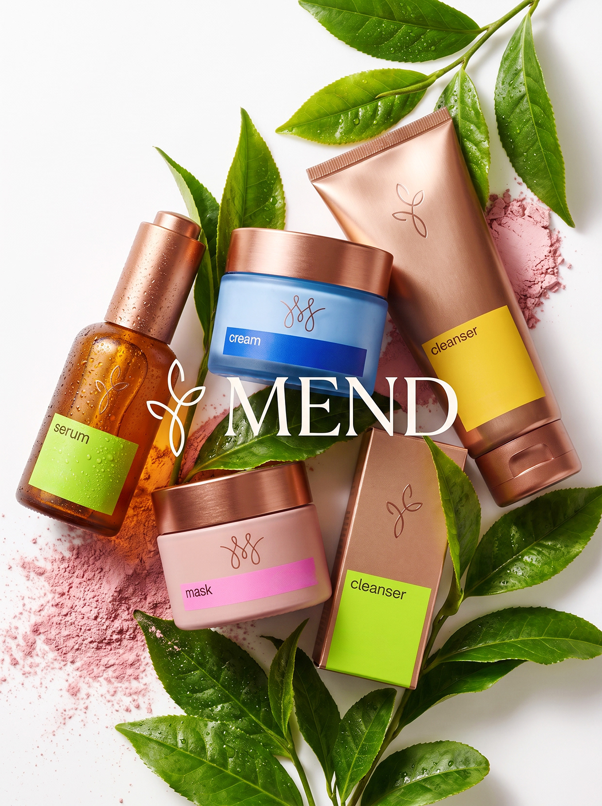 MEND | High-Contrast Botanical Skincare Brand Identity Image 68